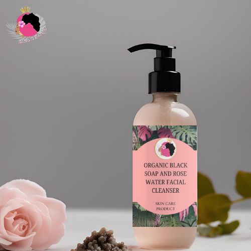 Organic Black Soap and Rose Water Facial cleanser